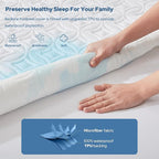 BEDLORE Waterproof Mattress Protector, Twin Size Mattress Pad with Deep Pocket 6"-15" Depth, Soft Breathable Single Bed Mattress Cover for Bedroom, Dorm Room (White)