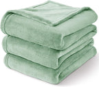 BEDELITE Throw Blanket for Couch and Bed - 300GSM Luxury Plush Cozy Fleece Blanket 50x60 Inches Mint Green, Soft Lightweight Blanket for Travel Camping