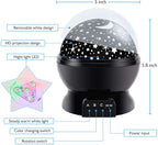 Night Light for Kids, Kids Night Light Nebula 360 Degree Rotation - 4 LED Bulbs 12 Light Color Star Projector Changing with USB Cable, Romantic Gifts for Men Women Children