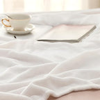 Bedsure GentleSoft Fleece Bed Blankets Full Size White - Soft Lightweight Plush Fuzzy Cozy Luxury Blanket Microfiber, 84x90 inches