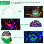 Dinosaur Night Light Projector for Kids Room, Boy Girl Dino Lamp with 10 Soothing Music& Timer, Remote Control, Colorful Projection Effect, High Brightness, Birthday Gifts Dinosaur Toys for Kids 3-7