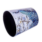 10L/2.64 Gallon PU Leather Trash Can Decorative Waterproof Wastebasket Paper Basket Garbage Bin for Home Office Bathroom