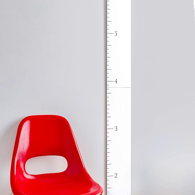 HEADWATERS STUDIO Wooden Growth Chart for Wall - Size Height Chart for Kids, Growth Measuring Board and Kids Height Wall Chart, Growth Chart for Kids, Height Chart for Wall - Modern White (63"x6.7")