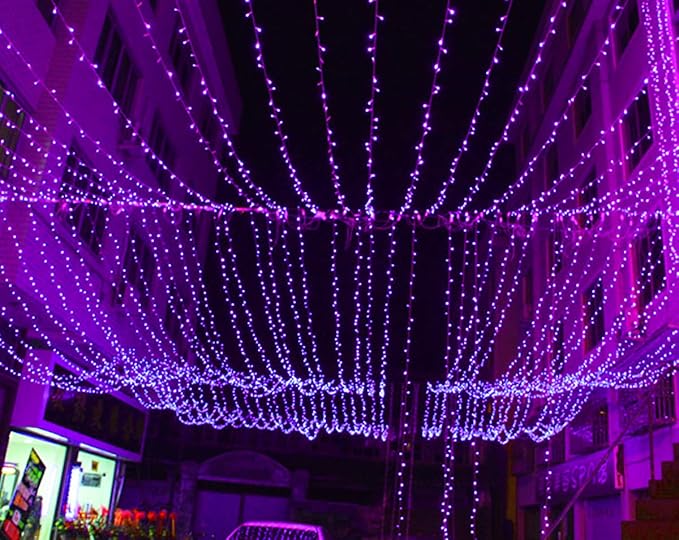 Twinkle Star, 6 Inches Indoor Outdoor, LED String Light for Christmas Wedding Party Home Garden Bedroom Outdoor Indoor Wall Decoration (Purple)