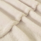 BEDELITE Fleece Blankets Queen Size Beige Throw Blankets for Bed, Luxury Plush Cozy Fuzzy Blanket 90x90 inches, Super Soft Warm Lightweight Throw Blanket All Seasons Suitable