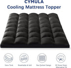 CYMULA California King Mattress Topper, Cooling Mattress Pad Cover, Extra Thick Pillow Top Mattress Topper with 8-21 Inch Elasticated Deep Pockets, Plush Down Alternative Fill Mattress Protector