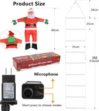 Toodour Christmas Decorations Lights, 10ft Smart RGB Christmas Decorative Lights with Santa Claus, Bluetooth & App Controlled Ladder Light - Music Sync Color Changing Xmas Light for Indoor Outdoor