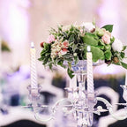 Foaincore 90 Pcs Candlestick Holders Bulk 2.5 Inch Taper Candle Holder for Table Centerpiece Thick Glass Ritual Candle Stand for Wedding Christmas Valentines Festival Party Decorations (Clear)