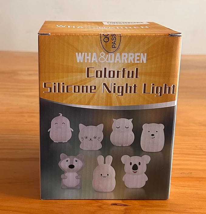 WHA&DARREN Large Rabbit Night Light for Kids,Cute Baby Night Light, Silicone Bedside Lamp,Sleep LED Lights, Eye Caring, Adjustable Brightness & Color, Time Setting, Touch Control & Remote Control