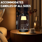 MAOYUE Candle Warmer Lamp with Timer and Dimmer for Jar Candles - Electric Wax Melt Warmer, Vintage Black Decor Lamp, Perfect Housewarming & Birthday Gift for Women, Mom | Upgraded