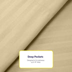 Dobby Stripe Queen Sheets - 6 Piece 1500 Supreme Collection Fine Brushed Microfiber Deep Pocket Queen Sheet Set Bedding - 2 Extra Pillow Cases, Great Value, Queen, Dobby Sage