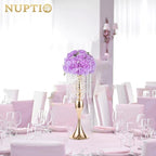 NUPTIO Flower Ball Arrangement Bouquet: 2 Pcs 11.8 inch Diameter Light Purple Rose Fake Flowers Balls for Wedding Centerpiece Decorations Artificial Flower Centerpieces for Tables