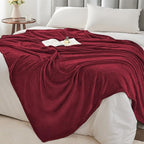 BEDELITE Fleece Blanket Twin Size Burgundy Throw Blankets for Couch & Bed, Luxury Plush Cozy Fuzzy Blanket 60x80 inches, Super Soft Warm Lightweight Throw Blanket for Travel Camping