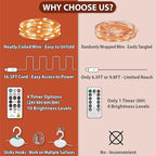 HXWEIYE 300LED Fairy Curtain Lights, 9.8x9.8Ft USB Plug-in 8 Modes Christmas String Hanging Lights with Remote for Bedroom Backdrop Wedding Party Indoor Wall Decor, Orange, Standard
