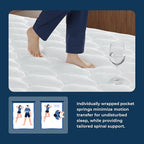 Vesgantti Queen Bed Mattress 9 Inch, Fiberglass-Free | Cool Sleep Hybrid Mattress in a Box - Memory Foam & Pocket Springs, Ergonomic Design, Pressure Relief, Medium Firm Feel, 60"×80"×9"