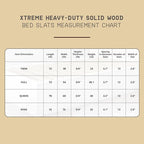 Hercules Bed Support Slats, Heavy-Duty Solid Pine Wood Bunkie Board, Xtreme, Queen Size - Wooden Mattress Frame and Platform - Easy Assembly for Beds