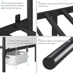 Yaheetech Full Size Metal Platform Bed Frame with Simple Headboard and Footboard, Mattress Foundation for Under Bed Storage, Steel Slat Support, No Box Spring Needed, Easy Assembly, Black