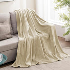 BEDELITE Fleece Blanket Twin Size Linen Throw Blankets for Couch & Bed, Luxury Plush Cozy Fuzzy Blanket 60x80 inches, Super Soft Warm Lightweight Throw Blanket for Travel Camping