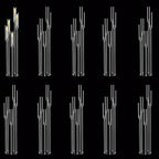10pcs 5 Arm Candelabra Acrylic Clear Floor Candelabra for Wedding Decor Tall Candle Holder for Table Centerpiece Ceremony Party Home Decoration Fit 0.8 LED Candle