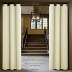 NICETOWN Door Divider Curtain for Doorway, Bedroom Closet Door Cover, Privacy Curtain for Room Divider Garage Window Bathroom Door Dressing Changing Fitting Decor (1 Piece, 8ft Tall x 5ft Wide, Beige)