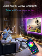 LED Lights for TV, 16.4ft LED Lights for 45-75 Inch TVs, RGB TV Backlight Behind, Music Sync Bluetooth APP & Remote Control Strip Lights USB Powered for Bedroom, Gaming, Home Décor
