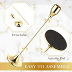 Mumufy 30 Pcs Candle Holders Taper Candlestick Metal Tall Candle Holders Table Centerpieces for Wedding Party Home Decorations, Fits 3/4'' Thick(Imitation Gold)
