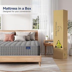 Vesgantti 8 Inch Multilayer Hybrid Twin XL Mattress - Multiple Sizes & Styles Available, Ergonomic Design with Breathable Foam and Pocket Spring, Medium Firm Feel, Grey