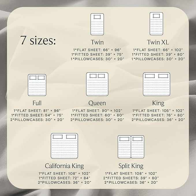 LuxClub 4 PC California King Sheet Set, Breathable Luxury Bed Sheets, Deep Pockets Wrinkle Free Cooling Sheets Machine Washable Hotel Bedding Silky Soft - Light Taupe Cal King