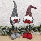 Valentine's Day Wedding Day Gnome Plush Decoration - Retractable Leg Table Ornament for Festive Home Party Decor Gift