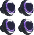Purple Moon Art Pattern Cabinet Knobs, 35mm Round Glass Knobs for Dressers and Drawers, Decorative Handles Pulls for Home Kitchen Bedroom, 4 Pack