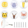 6 Pack 1.5" Kids Unique Cute Nursery Animal Lion Cabinet Dresser Drawer Knobs Handles Pulls