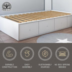 Hercules Xtreme Heavy-Duty Solid Pine Wood Platform Bed Support Slats, King Size - Mattress Support, No Box Spring or Bunkie Board Needed, Easy Assembly