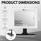 ToiletTree Products Fogless Shower Mirror with Squeegee - Anti-Fog Mirror - Adjustable Shaving Mirror with a Squeegee - Rust-Proof, Impact-Resistance Bathroom Shower Mirror