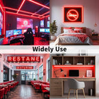 iNextStation 32.8ft/10M Red LED Strip Light, 24V 2835 SMD 600 LEDs Flexible Cuttable Waterproof LED Tape Light for Bedroom Kitchen Cabinet Wardrobe TV (No Plug)