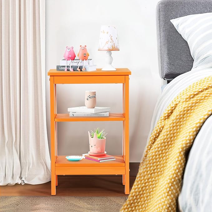 VECELO Modern Nightstands X-Design Side End Table Night Stand with Storage Shelf for Bedroom,Living Room,