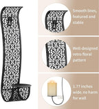 Sziqiqi Wall Candle Holder Decorative Candle Sconces - Wall-Mount Pillar Candles Holders for Living Room, Bathroom, Farmhouse, Wedding - Set of 2