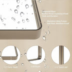 LOAAO 48”X30” Bronze Bathroom Mirrors for Vanity, Rounded Rectangle Brushed Bronze Metal Frame Mirror, Anti-Rust, Tempered Glass, Hangs Horizontally or Vertically