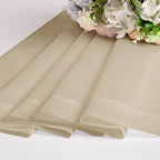 OWENIE Taupe Sheer Curtains 54 Inch Length 2 Panels Set, Rod Pocket Fimly Voile Short Curtains for Living Room, Taupe Solid Window Curtain Panels for Bedroom, Each 42Wx54L inch