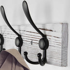 Coat Rack Wall Mount 31.5'' Coat Hanger Wall Mount Old White Coat Hooks for Wall Rustic Towel Racks for Bathroom Living Room Coat Hats Clothes