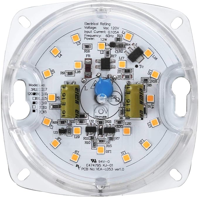 Legental 3" LED Light Engine - 4.04" Overall Size, 10W 850LM, 5000K Daylight, Dimmable Retrofit Module for Ceiling Lights, Ceiling Fans, Pendants, Lanterns, Garden Fixtures, UL/ES/JA8 Certified