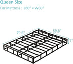 7 Inch Box Spring for Queen Bed Bed Base, Low Profile Metal Queen Box Spring with Fabric Cover, 3000 Lbs Max Weight Capacity Mattress Foundation, Noise-Free, Easy Assembly