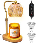 Candle Warmer Lamp, Adjustable Height Gold Candle Warmer Lamp with Timer Dimmer, Birthday Gifts for Women Mom, Dad and Fathers, House Warming Gifts New Home Room Decor, Scented Wax Candle Melt Warmer