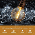 HISTAR Led String Lights Outdoor 30ft Patio Lights Waterproof with 27 G40 Shatterproof Bulbs, Connectable Globe String Lights for Outside, Backyard Balcony Bistro Party Cafe Lights