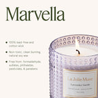 LA JOLIE MUSE Lavender Suede Candle - Lavender, Eucalyptus, Sandalwood | 10 oz Natural Soy Wax | 55 Hours Clean Burn | Aromatherapy Candle | Perfect for Relaxation, Self-Care and Meditation