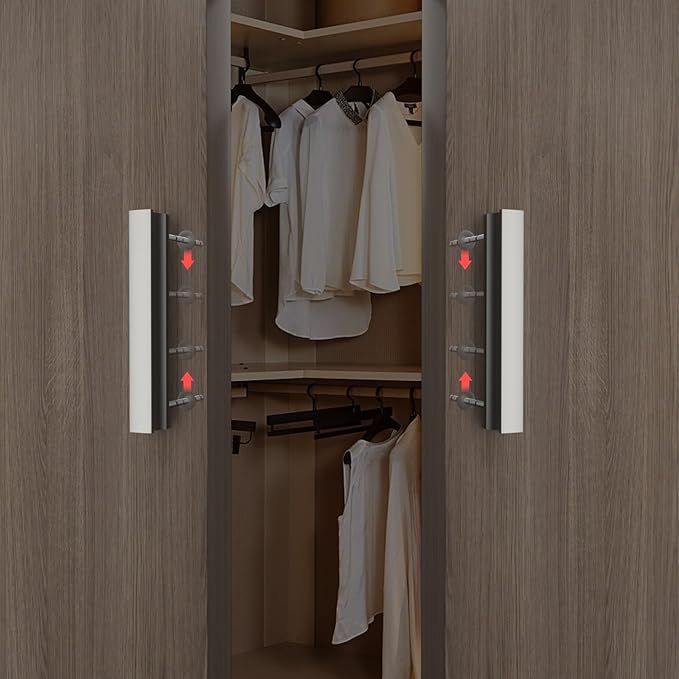 homdiy 10 Pack Adjustable Brushed Nickel Cabinet Pulls 2" to 8.8" (51-224mm) Adjustable Hole Distance Drawer Pulls