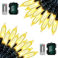 Christmas Lights, Battery Operated String Lights 18ft 50 LED Mini String Lights, Waterproof Lights with Remote Timer 8 Modes, Indoor Outdoor Garden Party Wedding Xmas Tree Decoration, Warm White