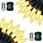 Christmas Lights, Battery Operated String Lights 18ft 50 LED Mini String Lights, Waterproof Lights with Remote Timer 8 Modes, Indoor Outdoor Garden Party Wedding Xmas Tree Decoration, Warm White