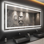 LOAAO 80"X40" LED Mirror for Bathroom, Lighted Bathroom Mirror with Lights, Anti-Fog, Dimmable, Memory Function, Easy to Install, Clear Reflection