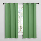 NICETOWN Froest Green Blackout Curtains 45 inches Length for Cafe, 2 Panels, 34" Wide, Thermal Insulated Decoration Drapes for Small Window