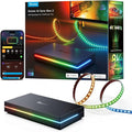 Govee HDMI 2.1 Sync Box 2, AI Sync Box with TV Backlight, Supports 8K@60Hz, 4K@144Hz, VRR and ALLM, Works with Matter and Alexa, RGBIC LED Light Strip for 75-85 inch TVs, 75 LEDs/m